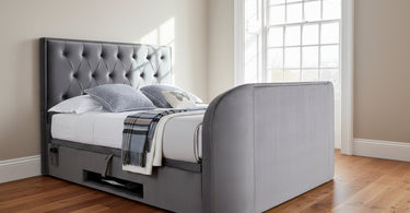 Luxury TV Beds built in soundbar tv lift ottoman storage