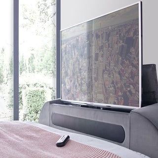 Luxury TV Bed with built in soundbar ottoman storage built in TV lift 