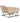 White Wash Collection Wooden Decorative Sleigh