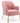 Mia Modern Accent Chair in Pink Velvet with Piping Detail and Metal Legs