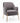 Mia Modern Accent Chair in Steel Grey Velvet with Piping Detail and Metal Legs