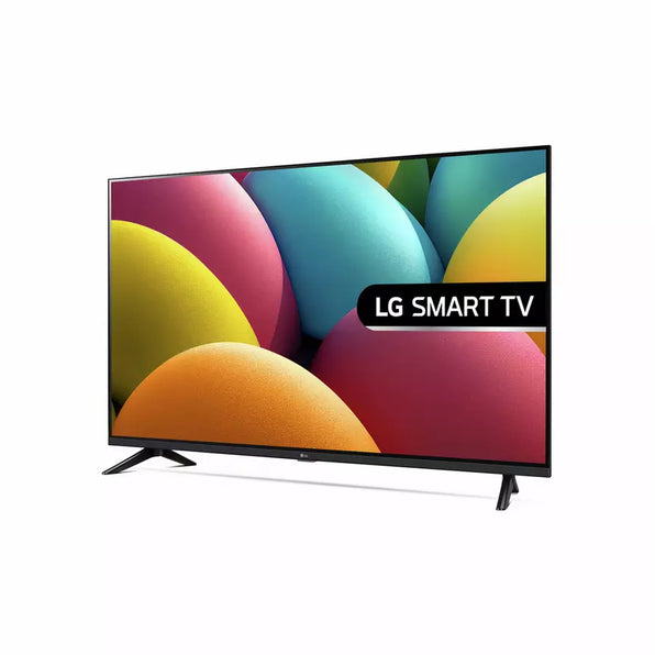 LG Smart TV with colorful display on a white background