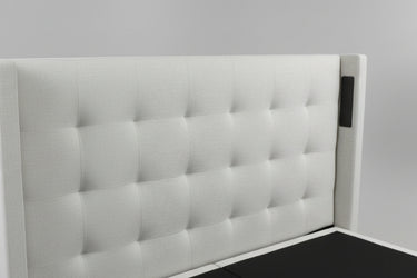 Luxury cream natural tv bed with surround sound 