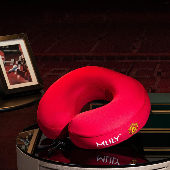 MLILY Manchester United Cooling Gel Travel Neck Pillow | Travel Memory Foam Pillow